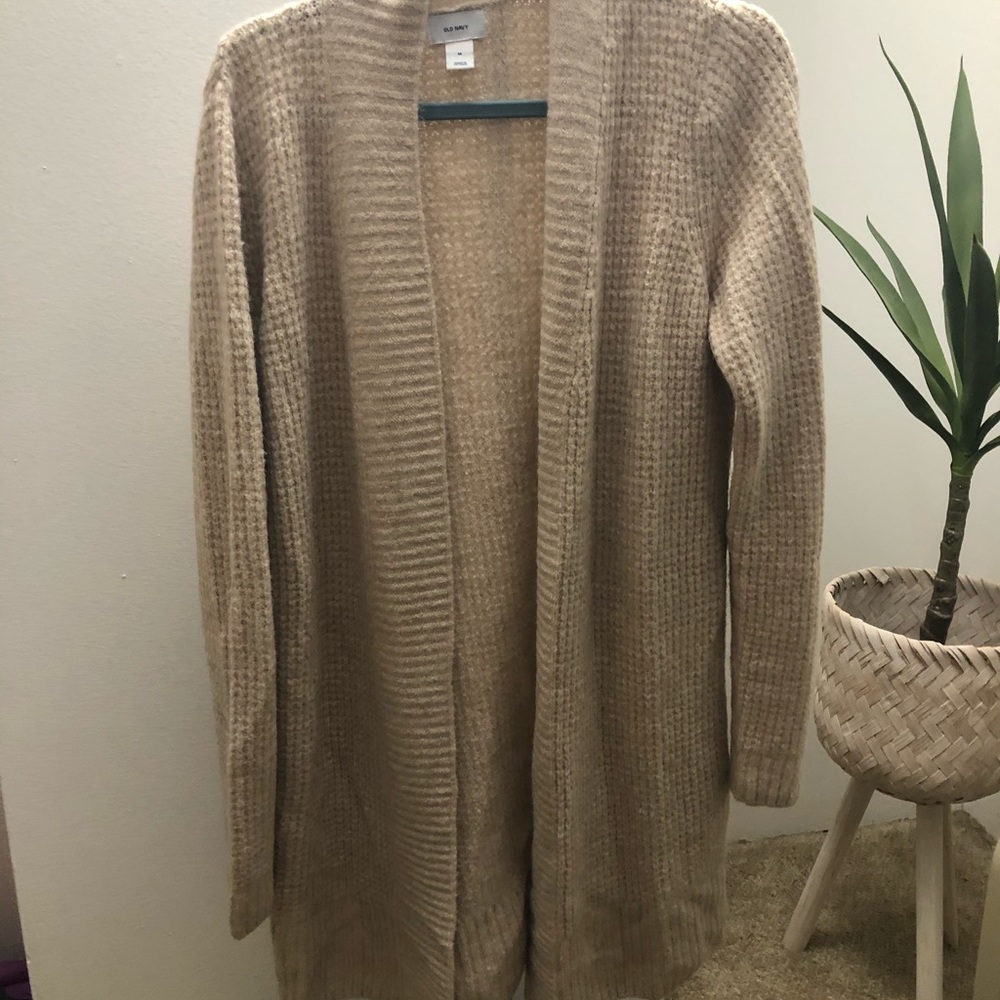 Long Mauve Cardigan